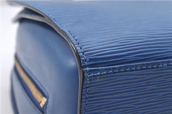 Authentic Louis Vuitton Epi Pont Neuf Hand Bag Blue M52055 LV 2180D