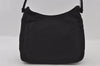 Authentic PRADA Vintage Nylon Tessuto Plastic Shoulder Bag Purse Black 2180I