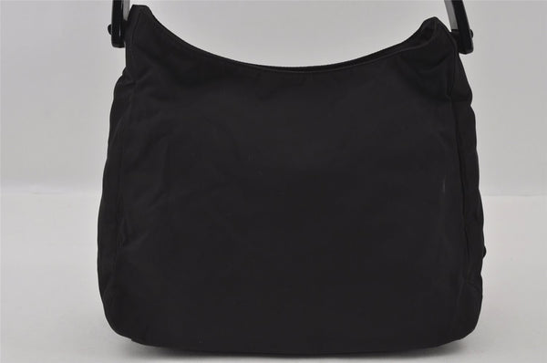 Authentic PRADA Vintage Nylon Tessuto Plastic Shoulder Bag Purse Black 2180I