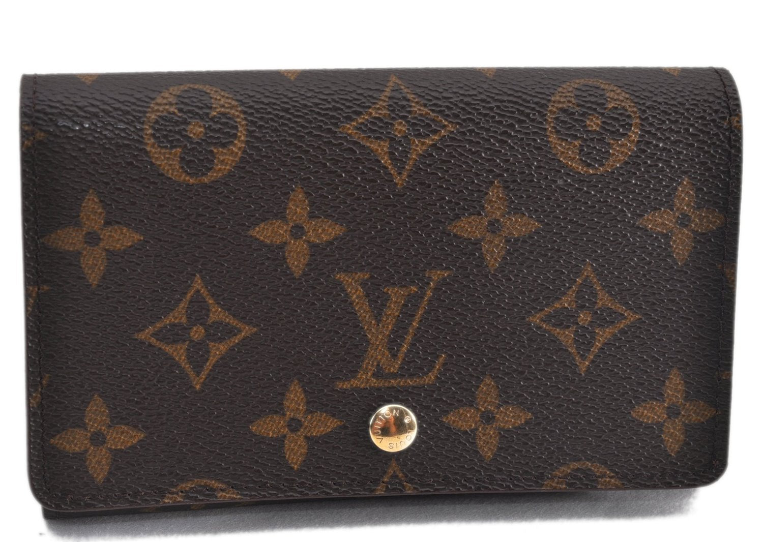 Auth Louis Vuitton Monogram Porte Monnaie Billets Tresor Wallet M61730 LV 2181F