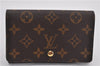 Auth Louis Vuitton Monogram Porte Monnaie Billets Tresor Wallet M61730 LV 2181F