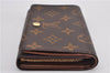 Auth Louis Vuitton Monogram Porte Monnaie Billets Tresor Wallet M61730 LV 2181F