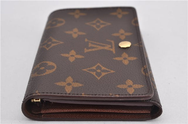 Auth Louis Vuitton Monogram Porte Monnaie Billets Tresor Wallet M61730 LV 2181F