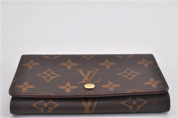 Auth Louis Vuitton Monogram Porte Monnaie Billets Tresor Wallet M61730 LV 2181F