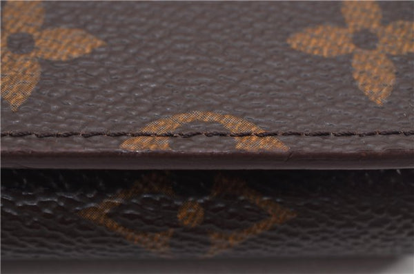 Auth Louis Vuitton Monogram Porte Monnaie Billets Tresor Wallet M61730 LV 2181F