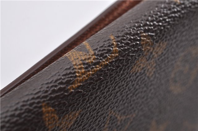 Auth Louis Vuitton Monogram Porte Monnaie Billets Tresor Wallet M61730 LV 2181F