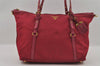 Authentic PRADA Nylon Tessuto Leather 2Way Shoulder Tote Hand Bag Pink 2181I