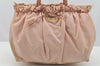 Authentic PRADA Tessuto Bow Nylon Leather 2Way Tote Hand Bag BN1778 Pink 2183I