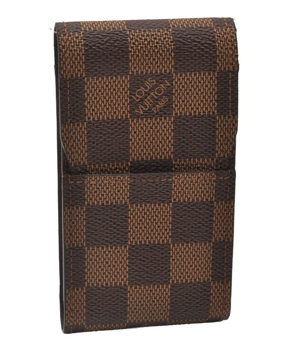 Authentic Louis Vuitton Damier Etui Cigarette Case N63024 LV 2185I