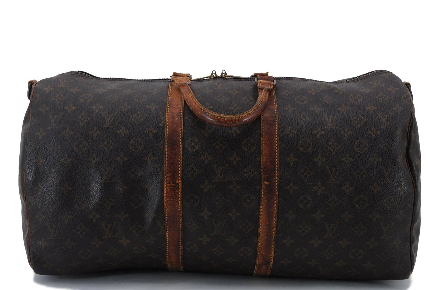 Auth Louis Vuitton Monogram Keepall Bandouliere 55 Boston Bag M41414 LV 2186D