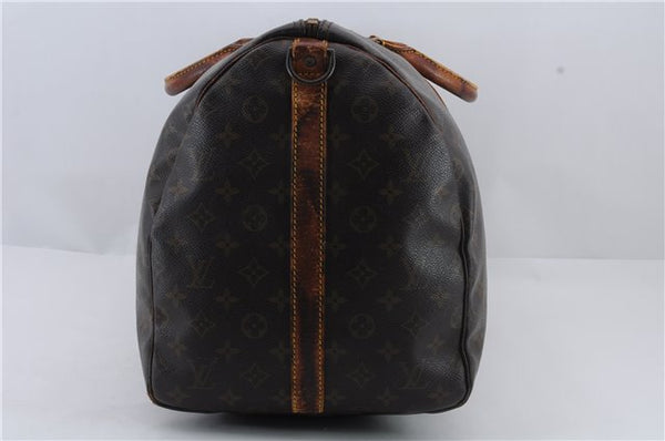 Auth Louis Vuitton Monogram Keepall Bandouliere 55 Boston Bag M41414 LV 2186D