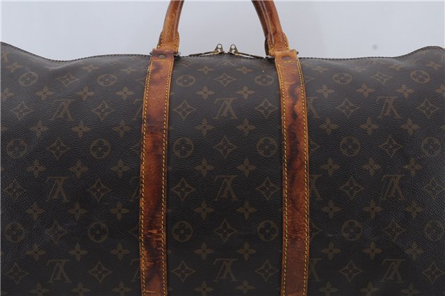 Auth Louis Vuitton Monogram Keepall Bandouliere 55 Boston Bag M41414 LV 2186D