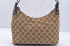 Authentic GUCCI Shoulder Hand Bag Purse GG Canvas Leather 115002 Brown 2186I