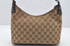 Authentic GUCCI Shoulder Hand Bag Purse GG Canvas Leather 115002 Brown 2186I