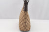 Authentic GUCCI Shoulder Hand Bag Purse GG Canvas Leather 115002 Brown 2186I