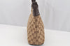 Authentic GUCCI Shoulder Hand Bag Purse GG Canvas Leather 115002 Brown 2186I