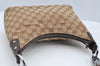 Authentic GUCCI Shoulder Hand Bag Purse GG Canvas Leather 115002 Brown 2186I