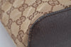 Authentic GUCCI Shoulder Hand Bag Purse GG Canvas Leather 115002 Brown 2186I