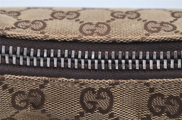 Authentic GUCCI Shoulder Hand Bag Purse GG Canvas Leather 115002 Brown 2186I