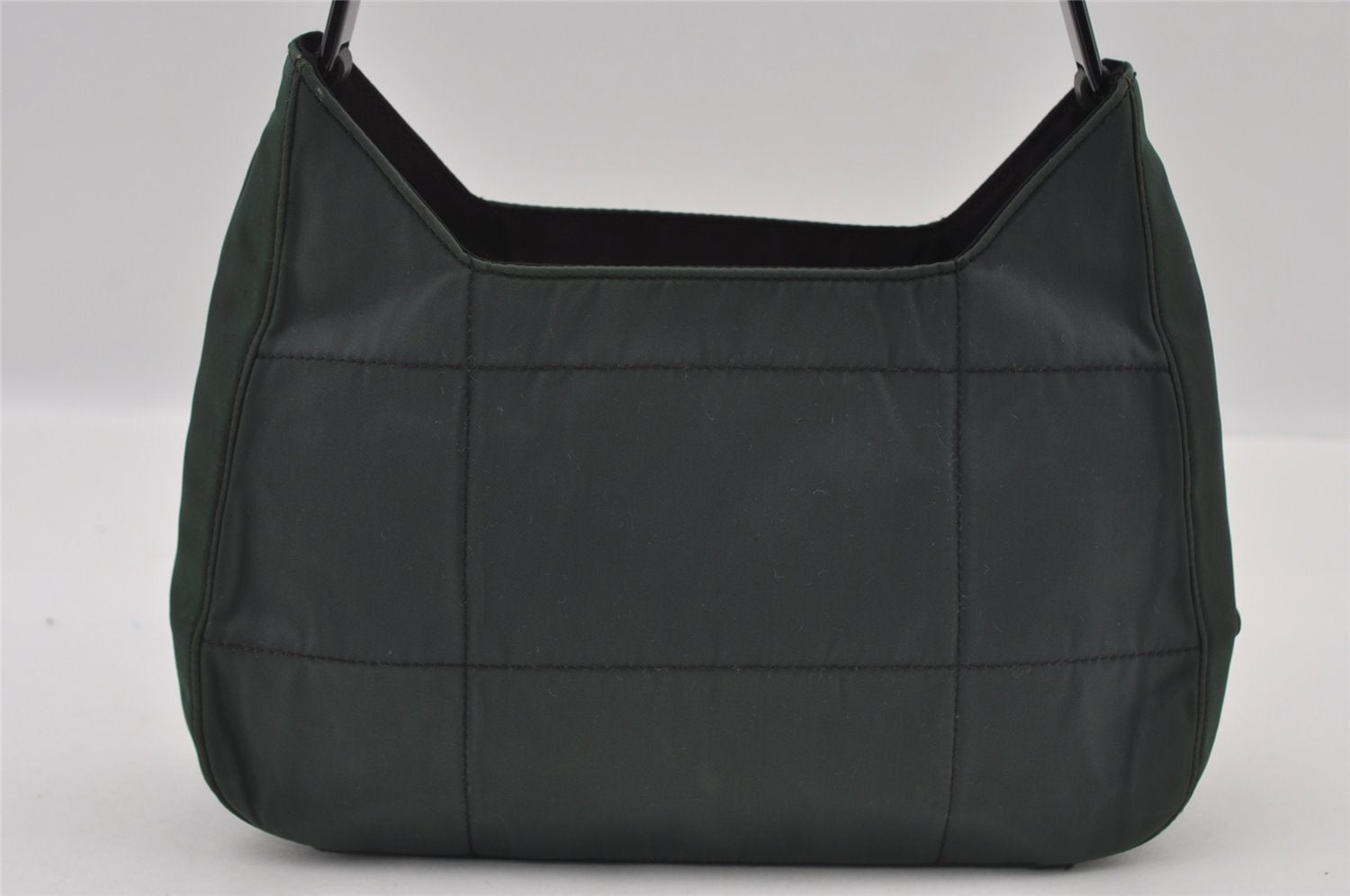 Authentic PRADA Nylon Tessuto Plastic Shoulder Hand Bag Purse Green 2188I