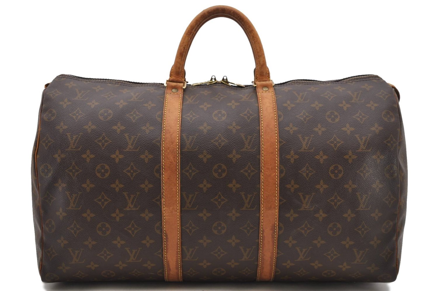 Authentic Louis Vuitton Monogram Keepall 50 Boston Bag M41426 LV 2189D