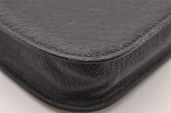 Authentic GUCCI Vintage Shoulder Cross Body Bag Purse Leather Black 2189I