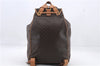 Authentic CELINE Macadam Blason Pattern Backpack PVC Leather Brown 2190D