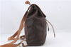 Authentic CELINE Macadam Blason Pattern Backpack PVC Leather Brown 2190D