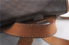 Authentic CELINE Macadam Blason Pattern Backpack PVC Leather Brown 2190D