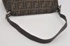 Authentic FENDI Zucca Mamma Baguette Shoulder Bag Canvas Leather Brown 2190I