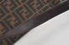 Authentic FENDI Zucca Mamma Baguette Shoulder Bag Canvas Leather Brown 2190I