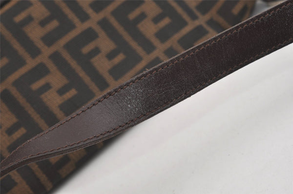 Authentic FENDI Zucca Mamma Baguette Shoulder Bag Canvas Leather Brown 2190I