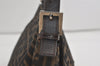 Authentic FENDI Zucca Mamma Baguette Shoulder Bag Canvas Leather Brown 2190I