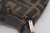 Authentic FENDI Zucca Mamma Baguette Shoulder Bag Canvas Leather Brown 2190I