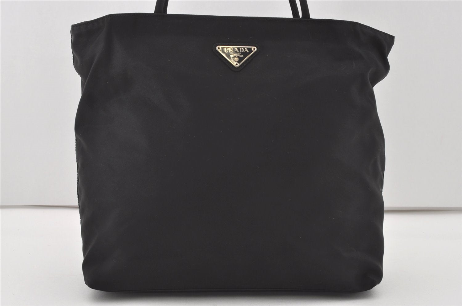 Authentic PRADA Vintage Tessuto City Nylon Shoulder Tote Bag B7699 Black 2191I