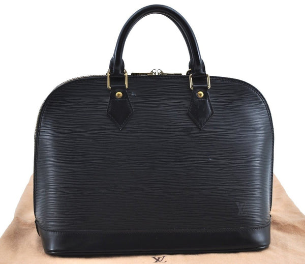 Authentic Louis Vuitton Epi Alma PM Hand Bag Black M40302 LV 2193G