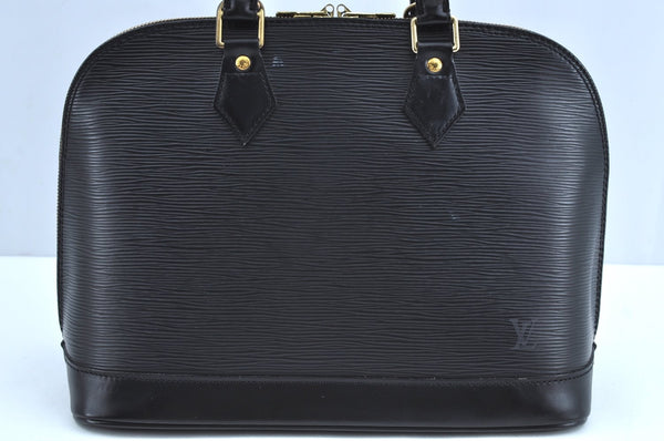 Authentic Louis Vuitton Epi Alma PM Hand Bag Black M40302 LV 2193G