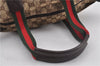 Authentic GUCCI Web Sherry Line Hand Bag GG Canvas Leather 131228 Brown 2194F