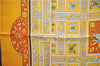 Authentic HERMES Carre 90 Scarf "joyaux de l'ete" Silk Yellow Box 2195E