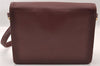 Authentic Cartier Must de Cartier Leather Shoulder Cross Body Bag Bordeaux 2195I