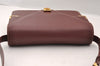 Authentic Cartier Must de Cartier Leather Shoulder Cross Body Bag Bordeaux 2195I