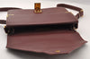 Authentic Cartier Must de Cartier Leather Shoulder Cross Body Bag Bordeaux 2195I