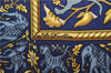 Authentic HERMES Carre 90 Scarf "CHASSE EN INDE" Silk Navy Box 2196E