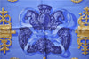 Authentic HERMES Carre 90 Scarf "FERRONNERIE" Silk Blue Box 2197E