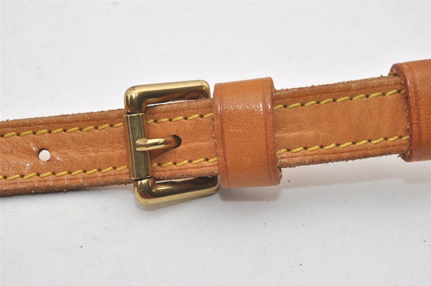 Authentic Louis Vuitton Leather Shoulder Strap Beige 39.8-46.5