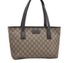 Authentic GUCCI Vintage Shoulder Tote Bag GG PVC Leather 211138 Brown 2198G