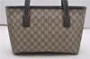 Authentic GUCCI Vintage Shoulder Tote Bag GG PVC Leather 211138 Brown 2198G