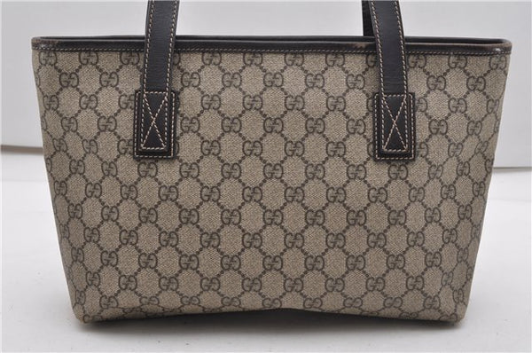 Authentic GUCCI Vintage Shoulder Tote Bag GG PVC Leather 211138 Brown 2198G