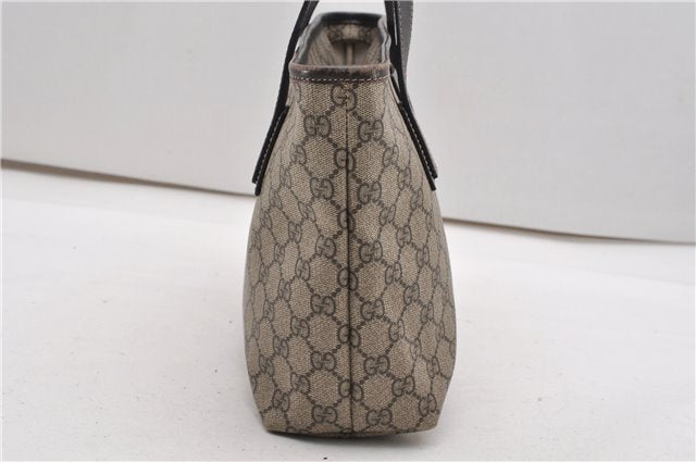 Authentic GUCCI Vintage Shoulder Tote Bag GG PVC Leather 211138 Brown 2198G