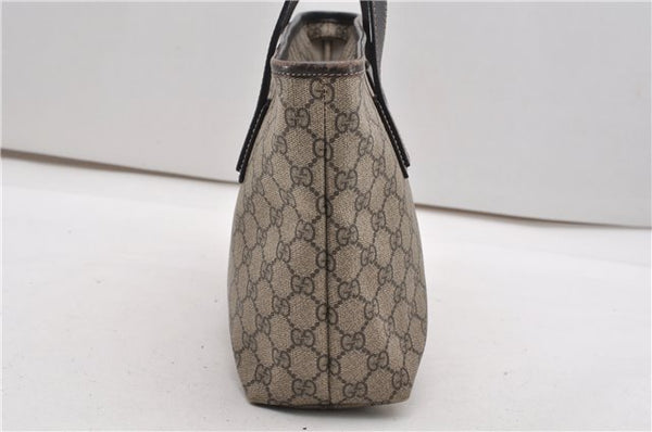 Authentic GUCCI Vintage Shoulder Tote Bag GG PVC Leather 211138 Brown 2198G